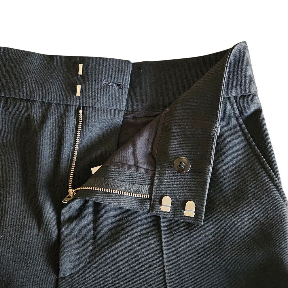 Frame Denim Relaxed Trouser Size 14 Black Wide Leg Suiting Version Wide Leg New - Picture 3 of 8
